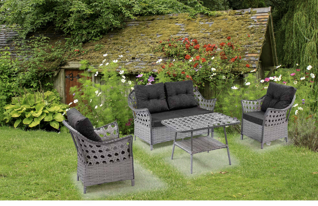 LALE MUEBLE DE TERRAZA RADDAN 2+1+1+MESA
