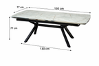 Mesa Comedor Venus, Mesa Extendible, 77cmx130cm+46cm(M9)
