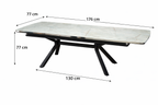 Mesa Comedor Venus, Mesa Extendible, 77cmx130cm+46cm(M9)
