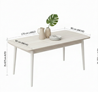Mesa Comedor Blanco Mariposa para 6 personas, Mesa Extensible 80x130+40(M6)