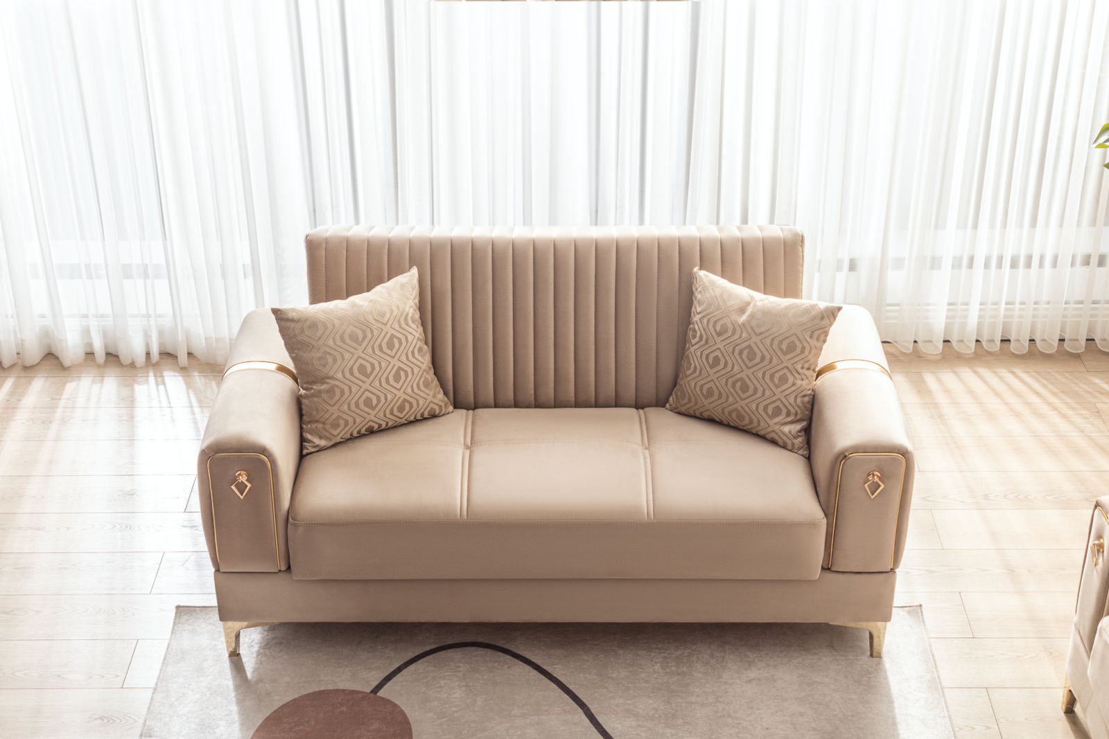 SERRA Mueble Para Living Beige (SOFA CAMA)