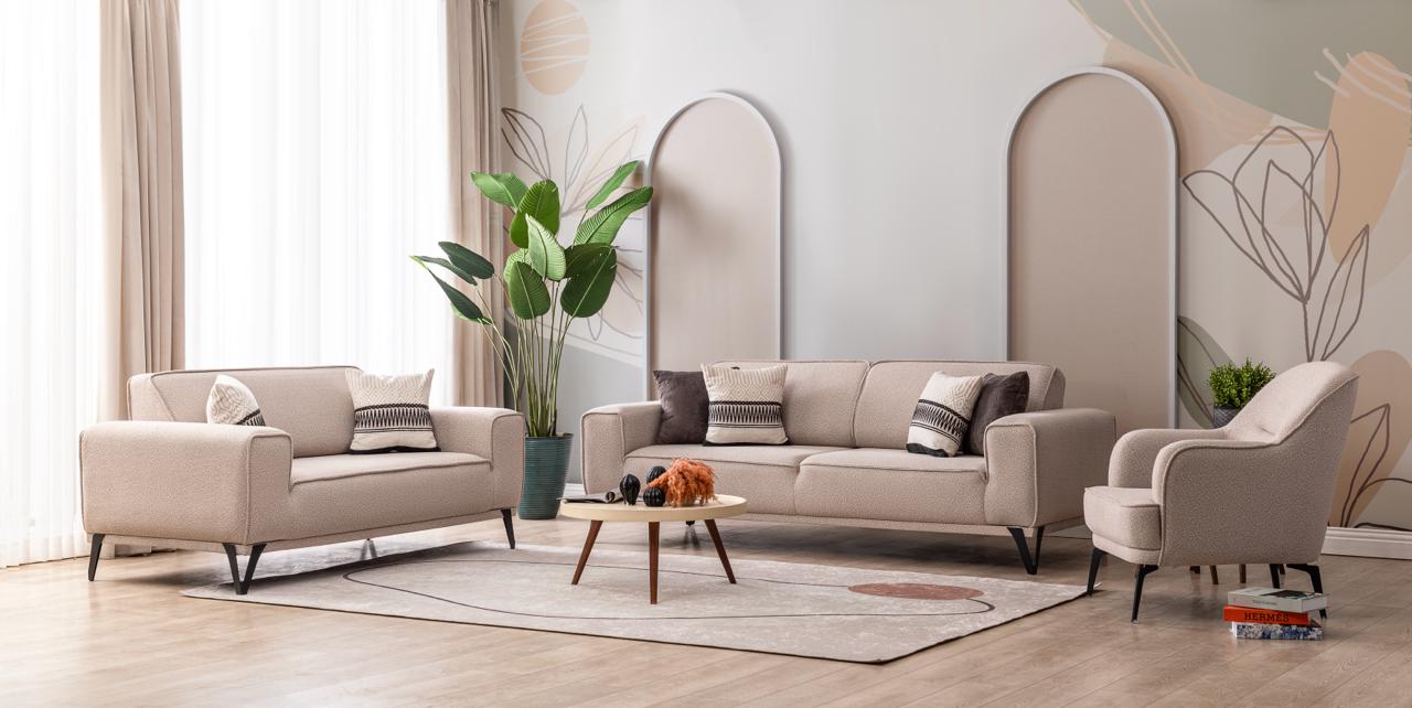 LONDON Mueble Para Living Beige (SOFA CAMA)