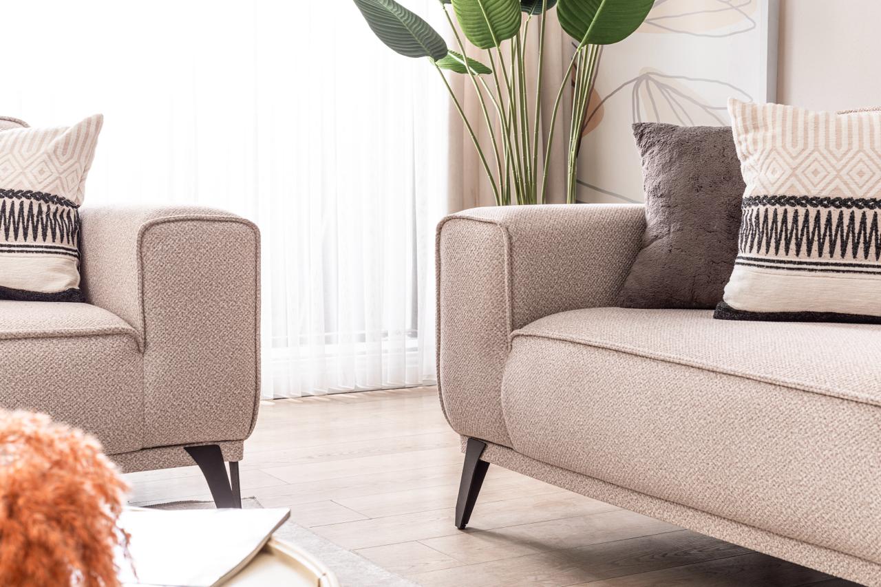 LONDON Mueble Para Living Beige (SOFA CAMA)