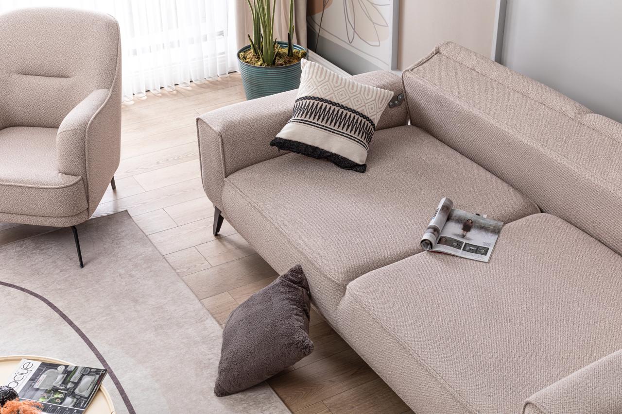 LONDON Mueble Para Living Beige (SOFA CAMA)
